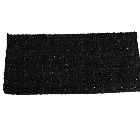 Jessica McClintock Vtg. Womens Black Tweed Evening Clutch Elegant Old Money Y2K - Picture 2 of 11